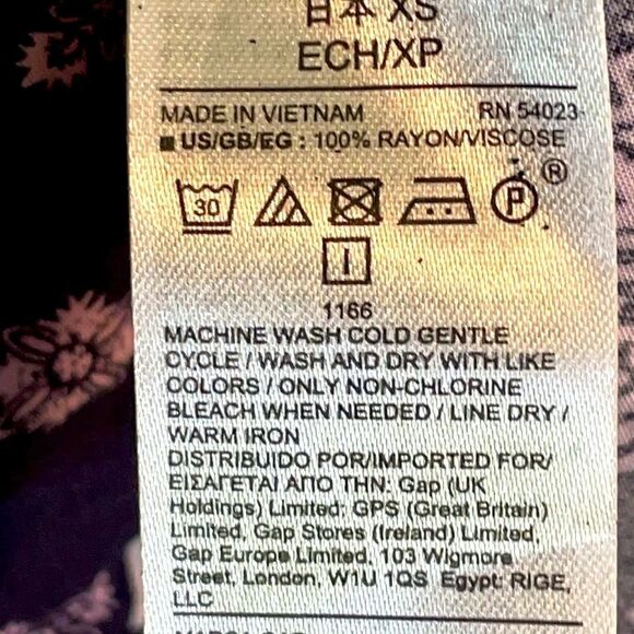 GAP V-neck border print sleeveless dress size XS - Picture 8 of 8